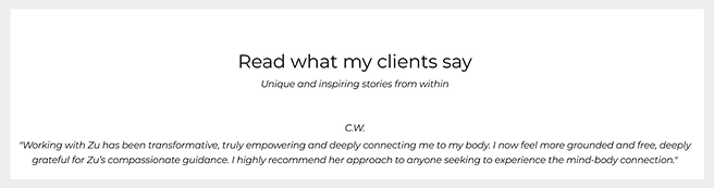 Testimonial of Bloom Within, improved situation