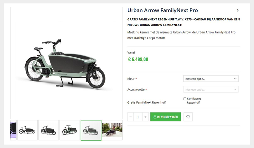 Urban E-Bikes product page